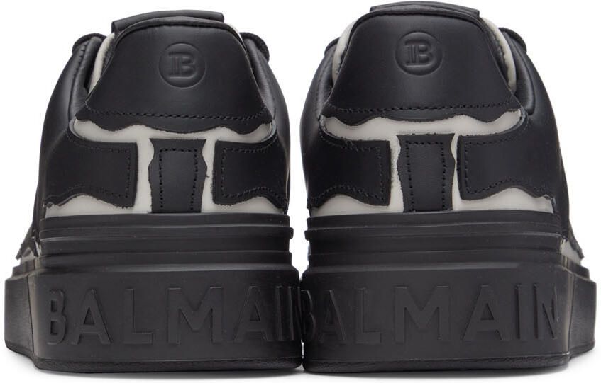 Balmain Black  White B-Court Sneakers