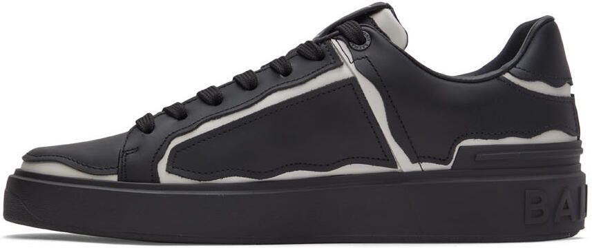 Balmain Black  White B-Court Sneakers - Picture 3