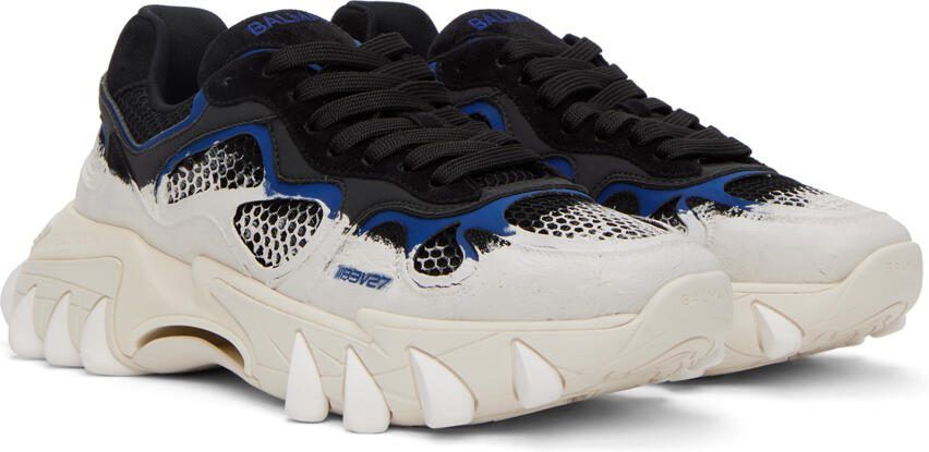 Balmain Black  White B-East Sneakers - Picture 2