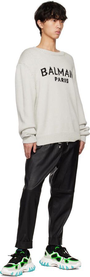 Balmain Black  White B-East Sneakers - Picture 4