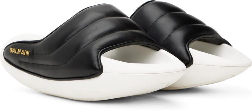 Balmain Black  White B-IT Sandals
