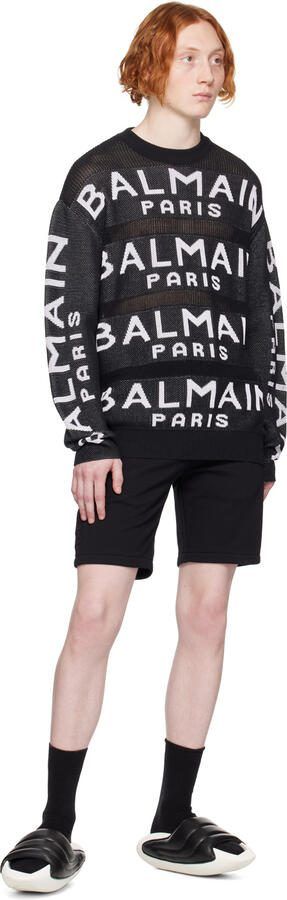 Balmain Black  White B-IT Sandals - Picture 4