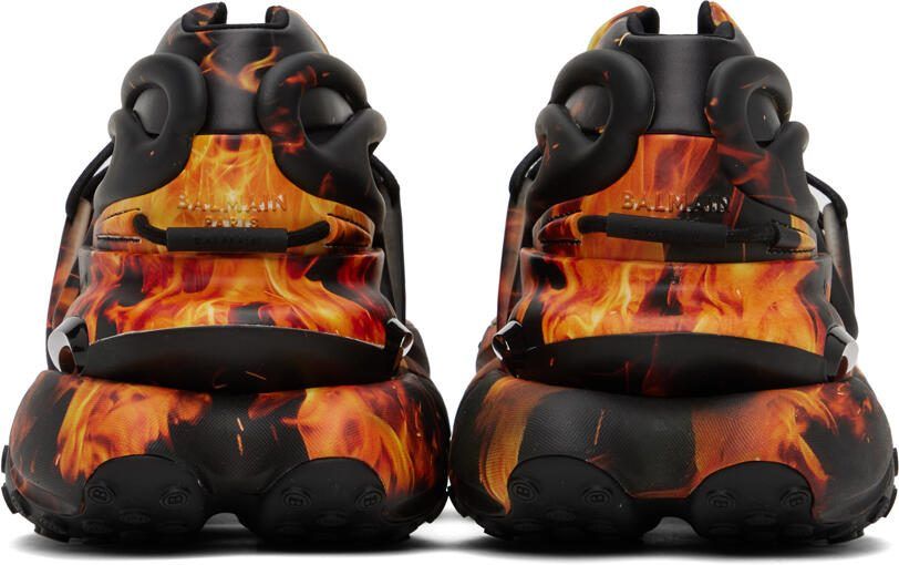 Balmain Black  Yellow Unicorn Sneakers