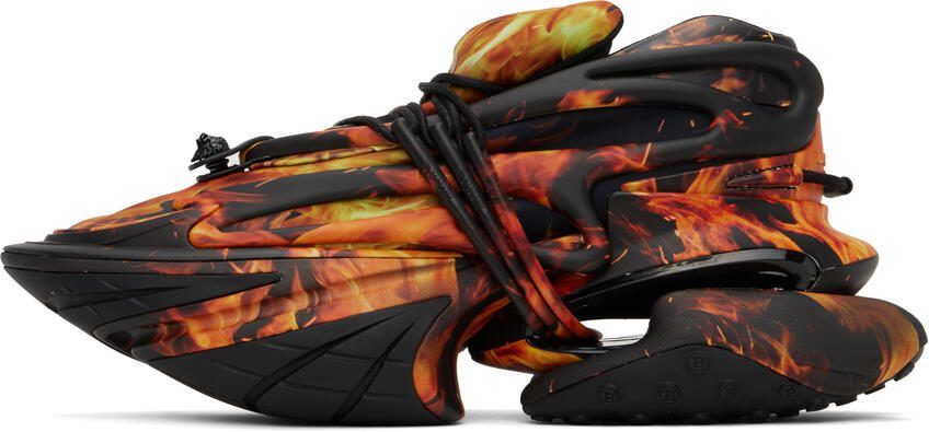 Balmain Black  Yellow Unicorn Sneakers - Picture 3