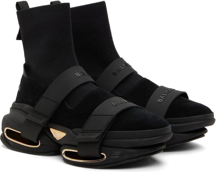 Balmain Black B-Bold High-Top Sneakers - Picture 2