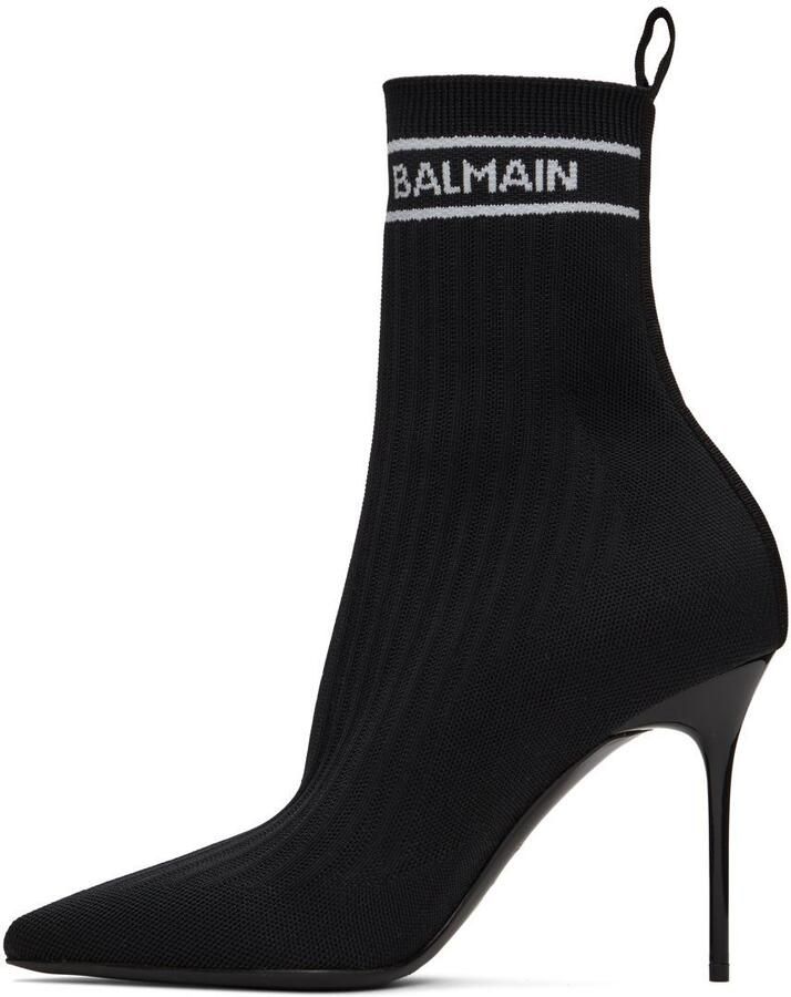 Balmain Black Knit Skye Boots - Picture 2