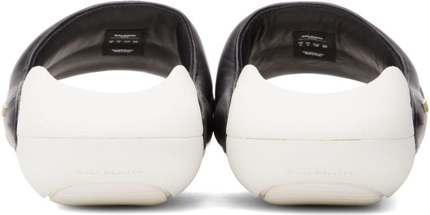 Balmain Black Puffy B-IT Sandals
