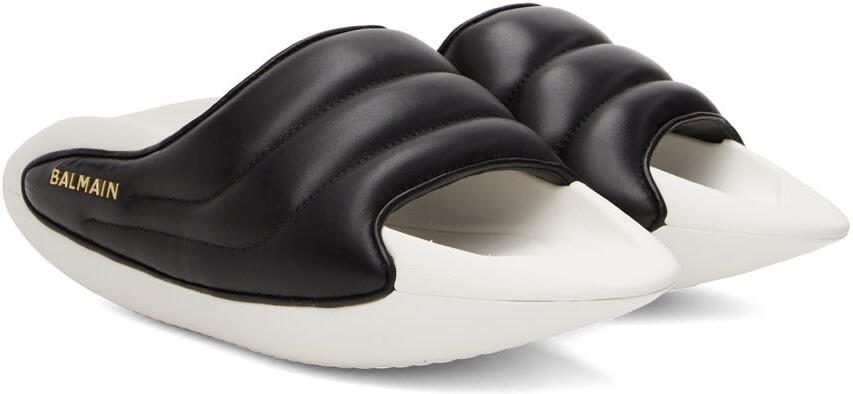 Balmain Black Puffy B-IT Sandals - Picture 2