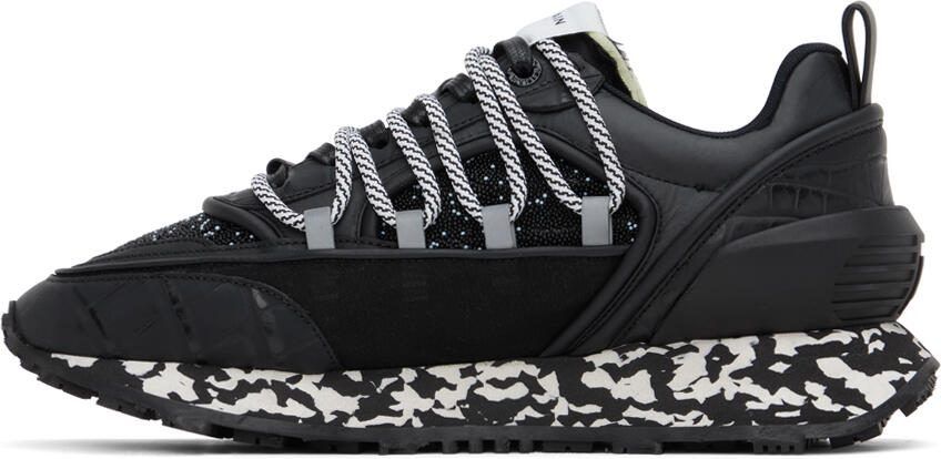 Balmain Black Racer Micro Pearl Sneakers - Picture 3