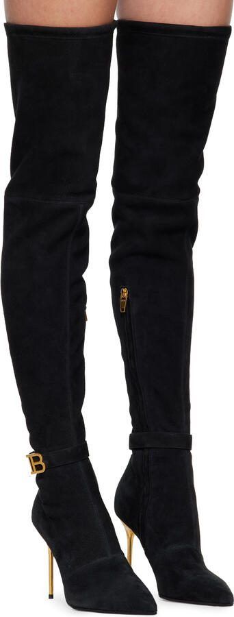 Balmain Black Raven Tall Boots - Picture 2