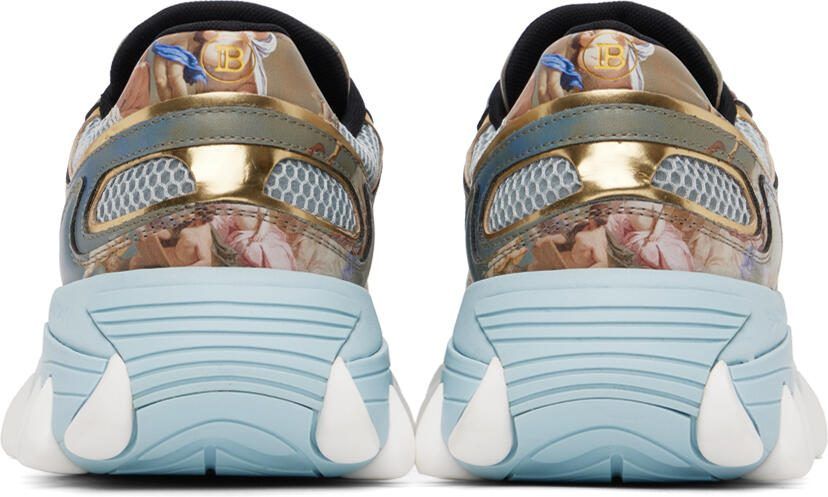 Balmain Blue  Gold B-East Sneakers