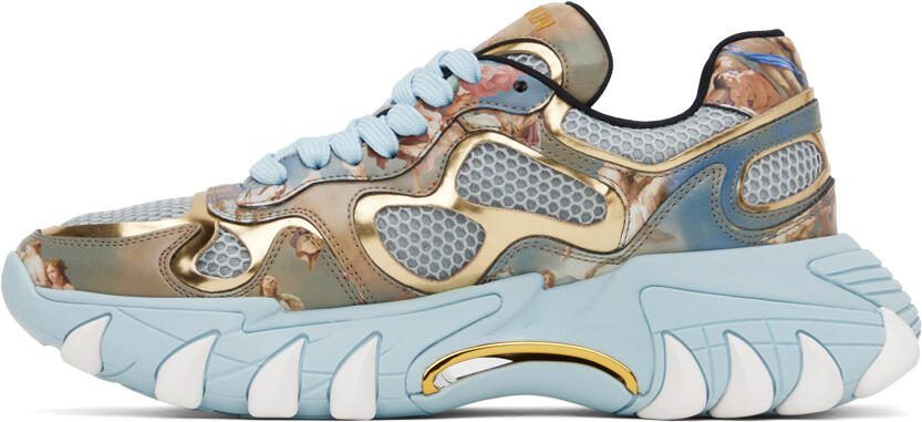 Balmain Blue  Gold B-East Sneakers - Picture 3