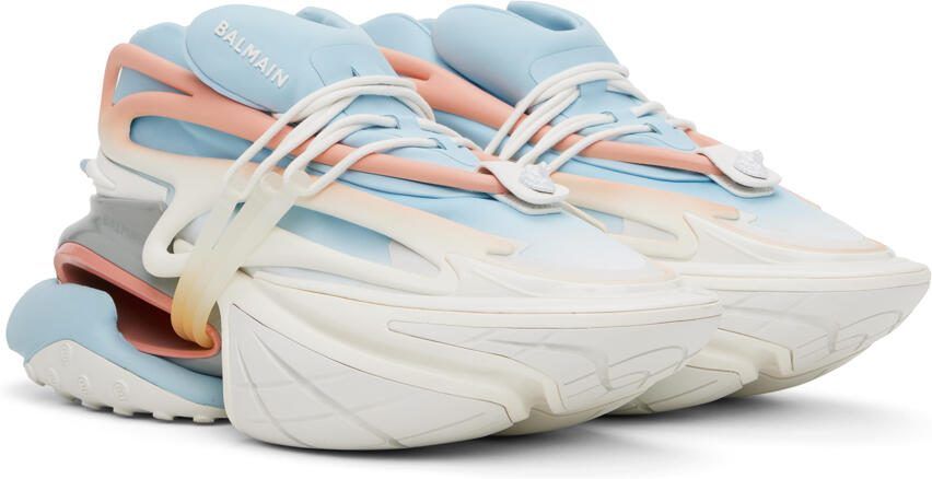 Balmain Blue  Pink Unicorn Sneakers - Picture 2