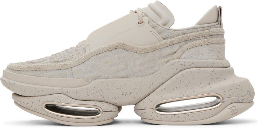 Balmain Gray B-Bold Sneakers - Picture 3