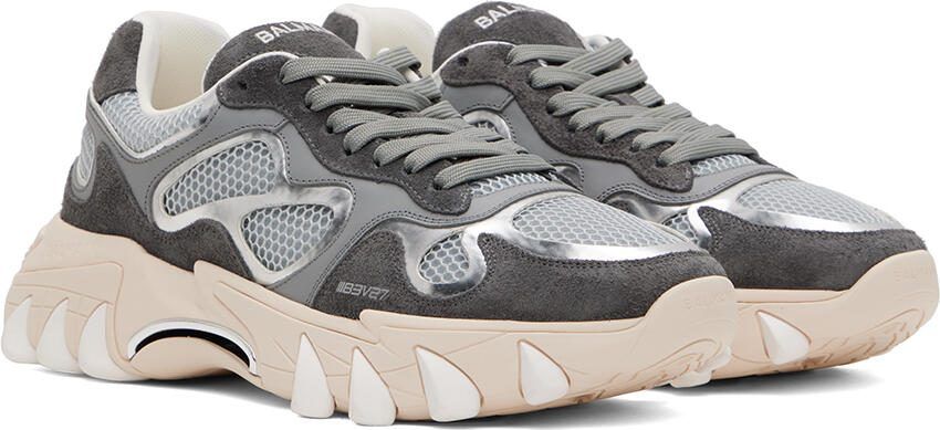 Balmain B-East panelled low-top sneakers Grey - Picture 2