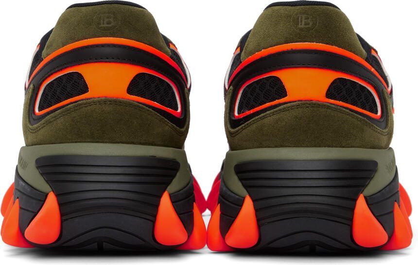 Balmain Khaki  Orange B-East Sneakers - Picture 4