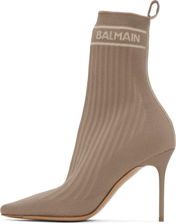 Balmain 95mm Skye ankle boots Brown