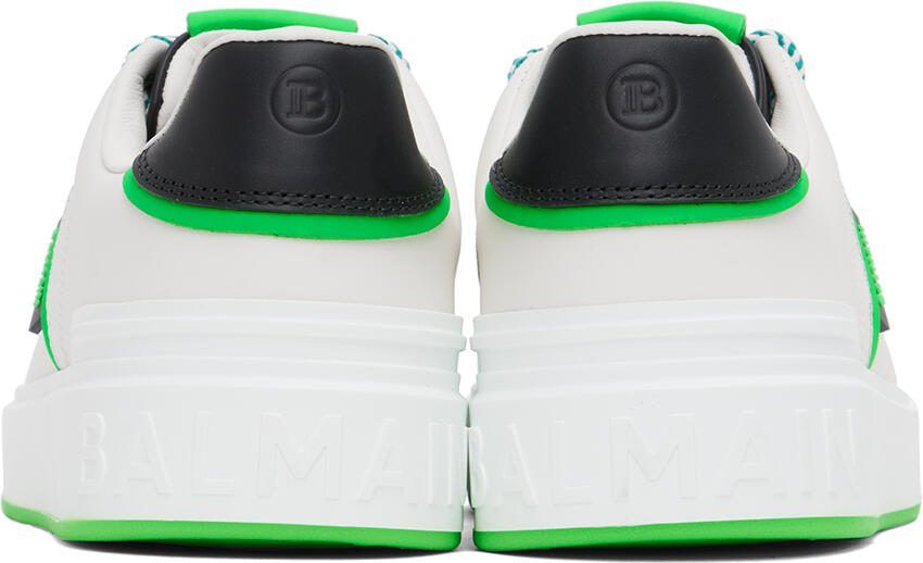 Balmain White  Black B-Court Sneakers