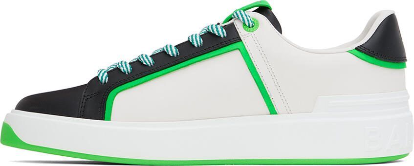 Balmain White  Black B-Court Sneakers - Picture 3