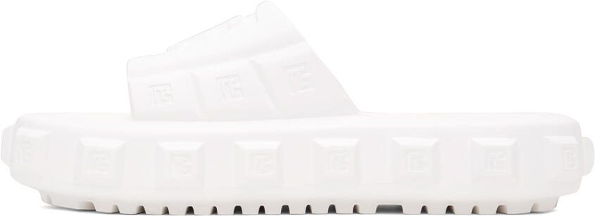 Balmain White Ari Flat Mules - Picture 3