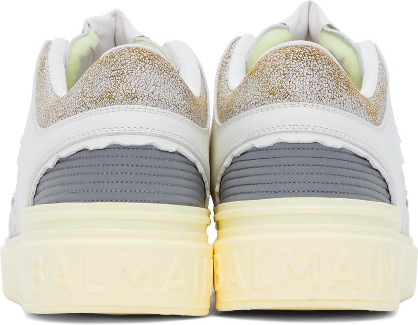 Balmain White B-Court Sneakers