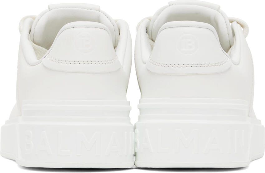 Balmain White B-Court Sneakers