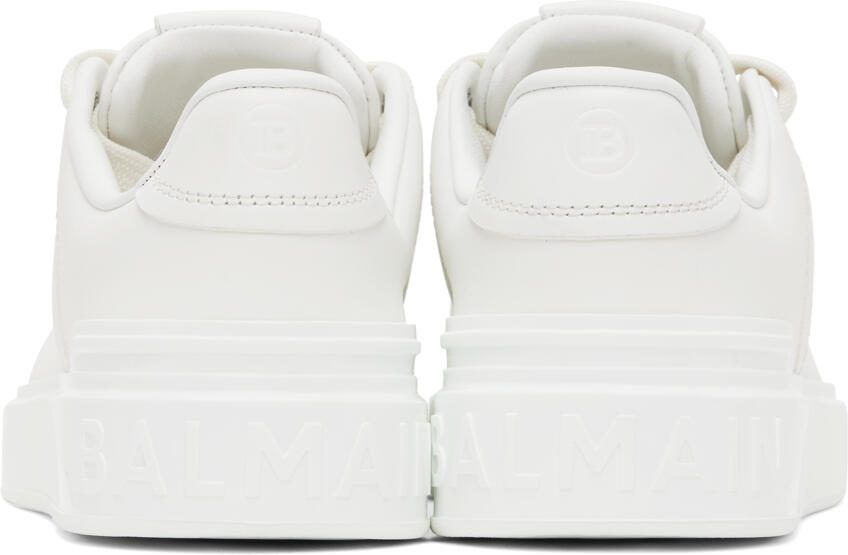Balmain White B-Court Sneakers