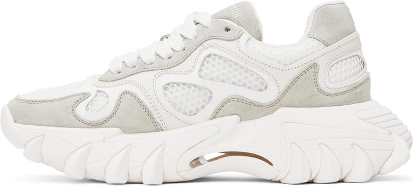 Balmain White B-East Sneakers - Picture 3
