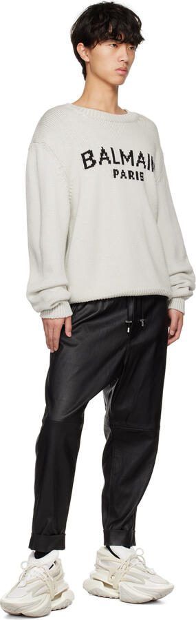 Balmain White Unicorn Sneakers - Picture 4