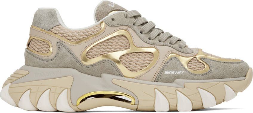Balmain Beige  Gray B-East Sneakers - Picture 5