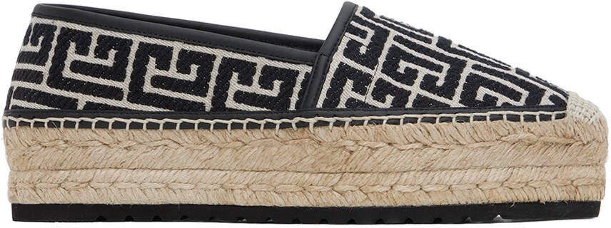 Balmain Black  Beige Alex Espadrilles