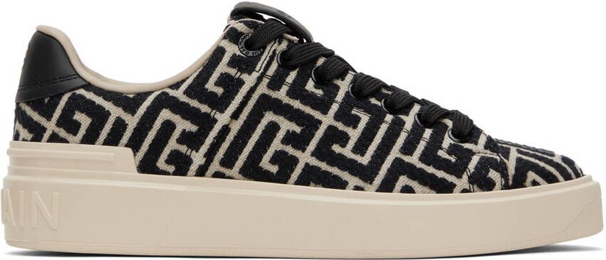 Balmain Black  Off-White B-Court Sneakers - Picture 2