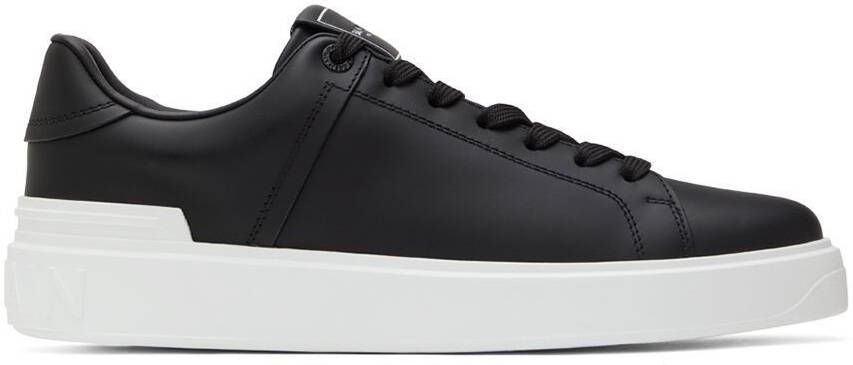Balmain Black  White B-Court Sneakers - Picture 5