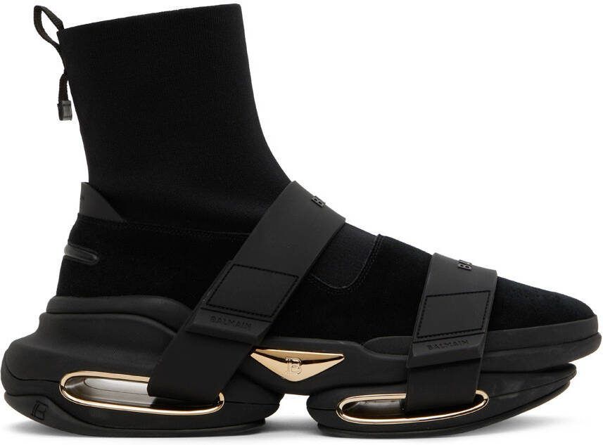 Balmain Black B-Bold High-Top Sneakers - Picture 4