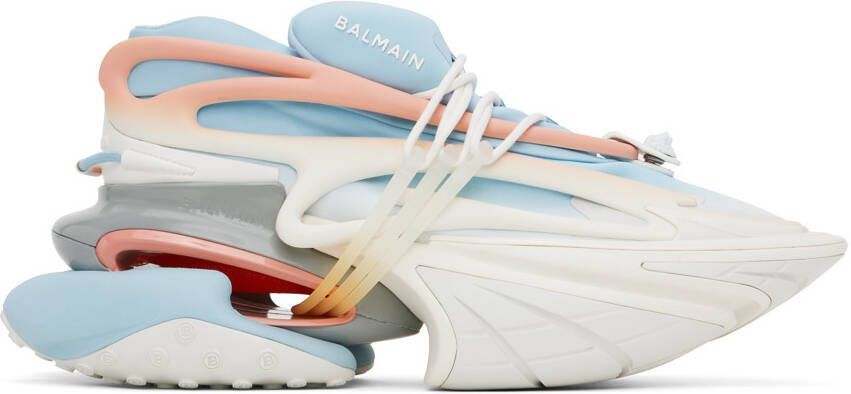 Balmain Blue  Pink Unicorn Sneakers - Picture 4