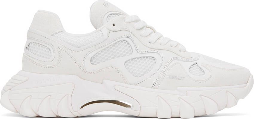 Balmain White B-East Sneakers - Picture 4