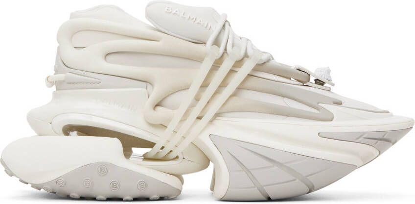 Balmain White Unicorn Sneakers - Picture 5