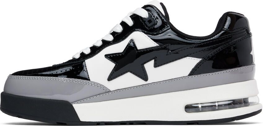 BAPE Black  White Road Sta #2 M1 Sneakers - Picture 3