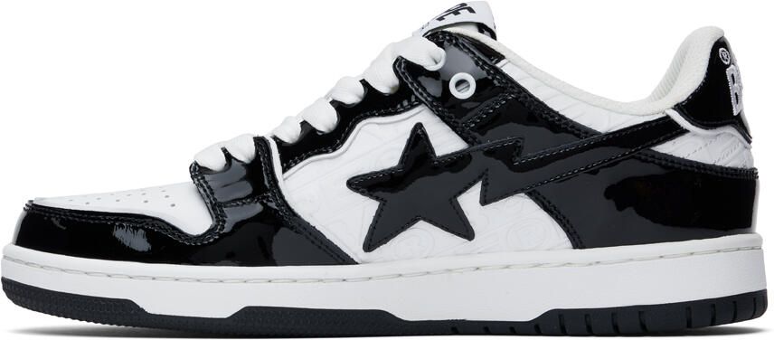 BAPE Black  White Sk8 Sta #5 M2 Sneakers - Picture 2