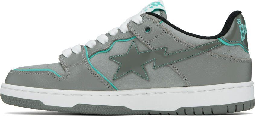 BAPE Gray  Blue Sk8 Sta #2 Sneakers - Picture 3