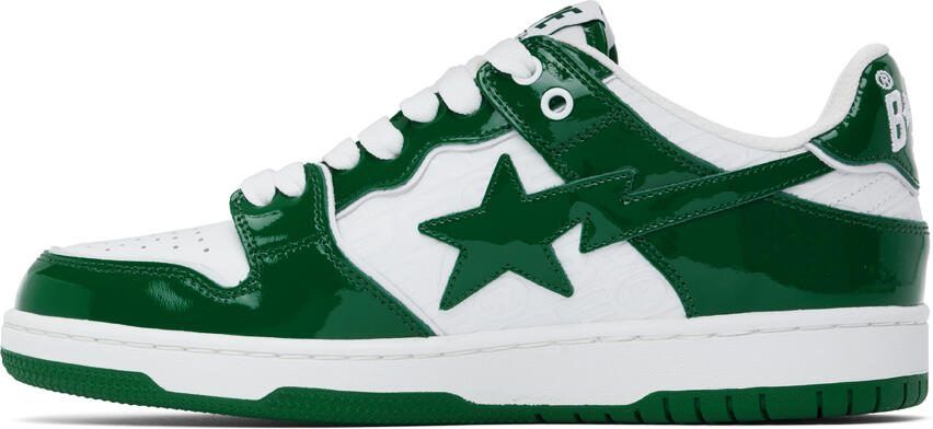 BAPE Green  White SK8 STA #5 Sneakers - Picture 3