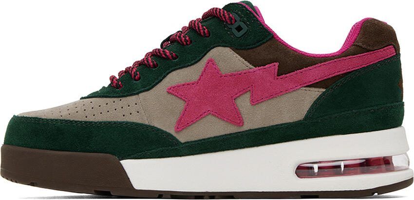 BAPE Green  Pink Road Sta #1 M2 Sneakers - Picture 4