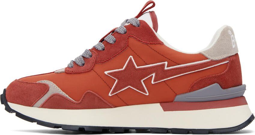 BAPE Orange  Gray Road Sta Express Sneakers - Picture 3
