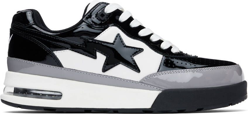 BAPE Black  White Road Sta #2 M1 Sneakers - Picture 5