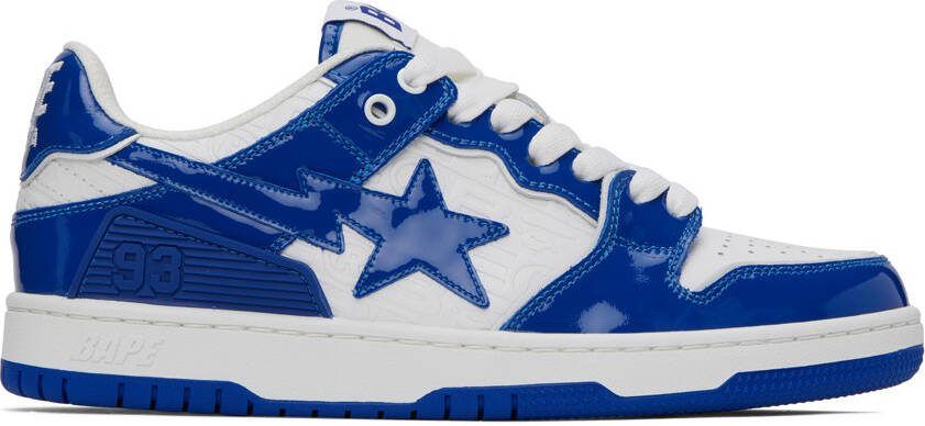 BAPE Blue  White SK8 STA #5 Sneakers - Picture 3