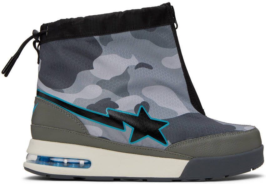 BAPE Gray Honeycomb Road STA M2 Sneakers - Picture 5