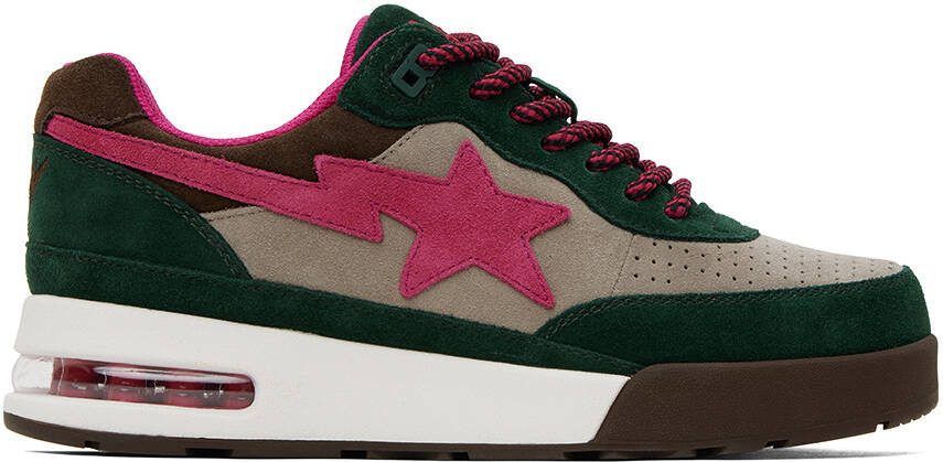 BAPE Green  Pink Road Sta #1 M2 Sneakers - Picture 3