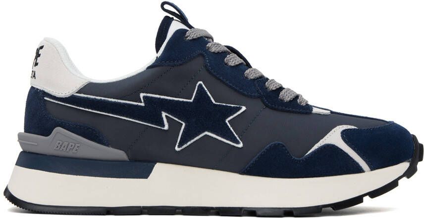 BAPE Navy  Gray Road Sta Express Sneakers - Picture 5