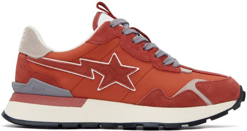BAPE Orange  Gray Road Sta Express Sneakers - Picture 5