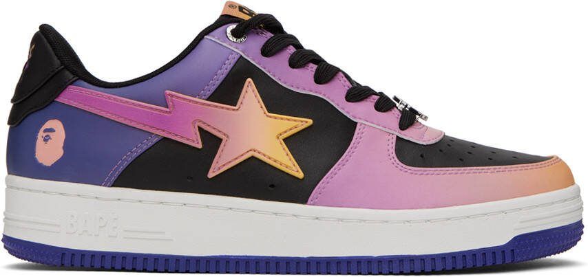 BAPE Purple  Black STA #7 M2 Sneakers - Picture 4